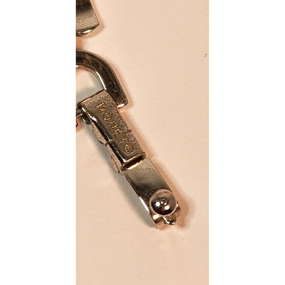 Monet Panther Link Chain Bracelet Silver Tone 7.5 Inch Vintage Signed - Picture 4 of 7